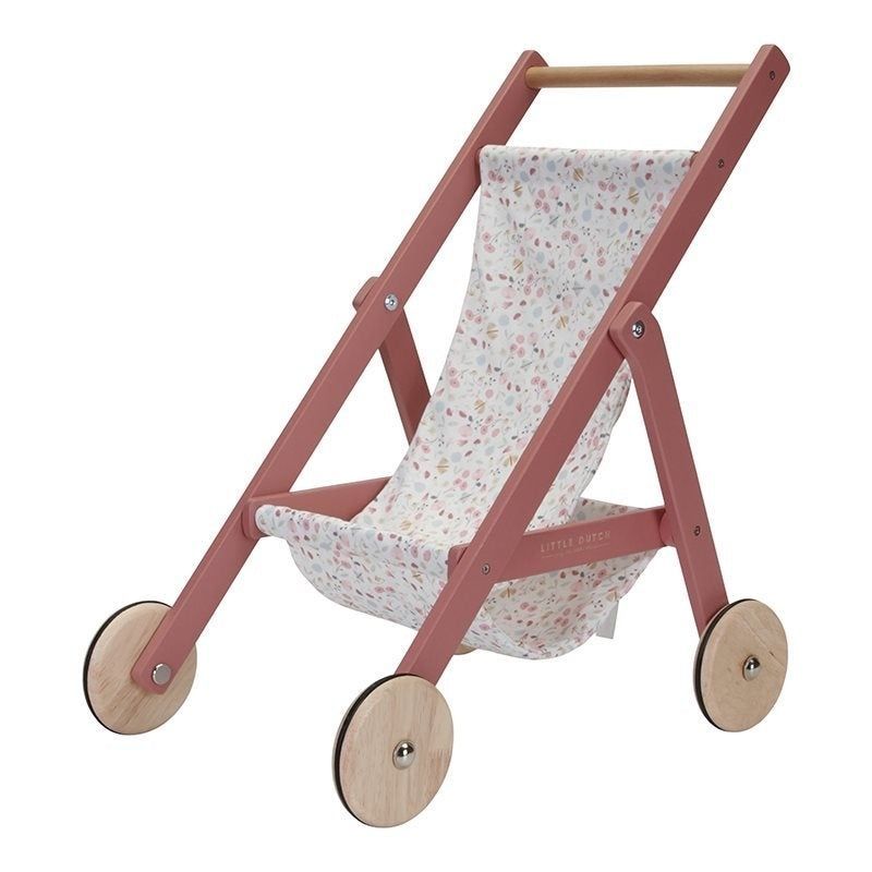 Little Dutch Wooden Doll Stroller - Flowers & Butterflies